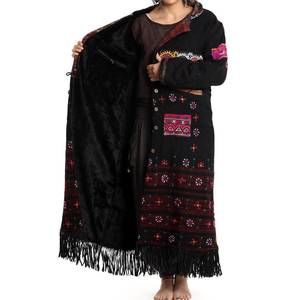 NEW STANDAWT merino wool coat in black/purple